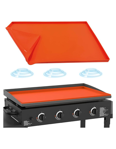 Alfombrilla de silicona Beofinest para plancha 36" Naranja