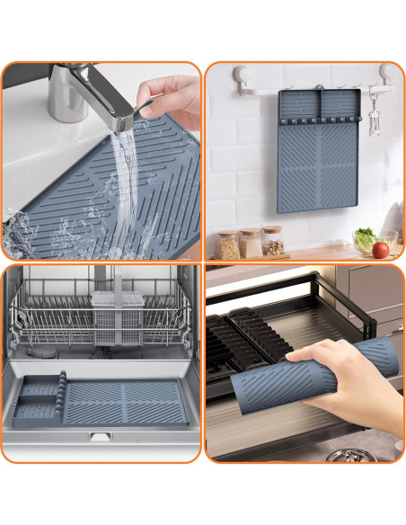 Alfombrilla de Silicona SARTNP para Parrilla 40x29 cm Gris