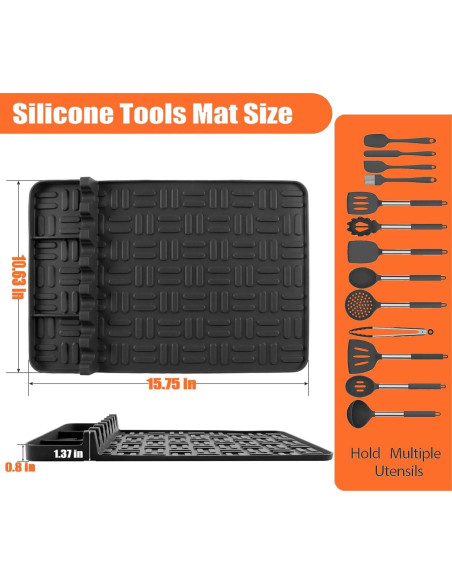 2PCS Alfombrilla de Silicona para Parrilla Zmacook 39x27cm