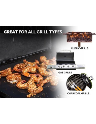 Mats para Parrilla BBQ Kona - Antiadherente 2 Piezas 600F