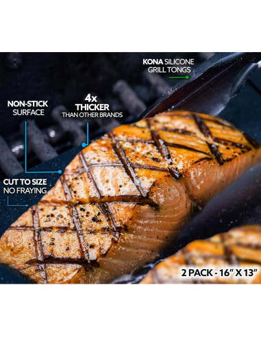 Mats para Parrilla BBQ Kona - Antiadherente 2 Piezas 600F