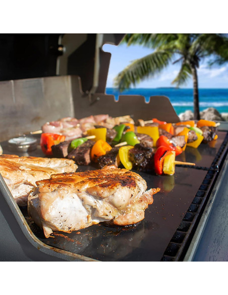 Mats para Parrilla BBQ Kona - Antiadherente 2 Piezas 600F Mats para Parrilla BBQ Kona - Antiadherente 2 Piezas 600F