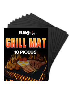 Mats para Parrilla BBQtrips 10 Pcs Antiadherentes 40x33cm