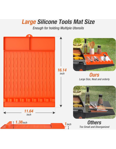 Alfombrilla de Silicona para Parrilla Blackstone 42.5x29.8cm