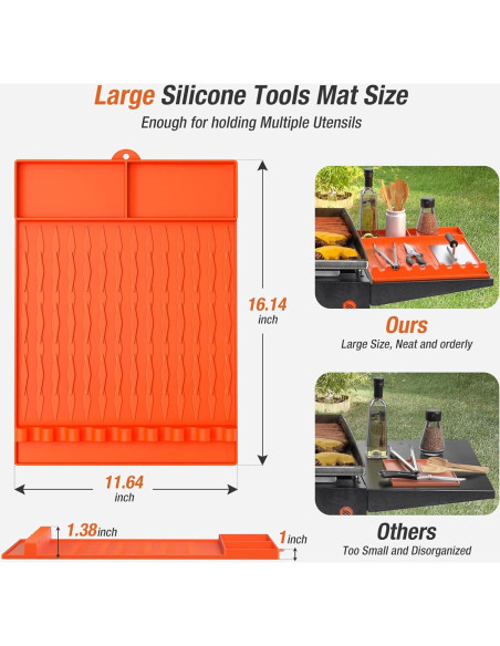Alfombrilla de Silicona para Parrilla Blackstone 42.5x29.8cm