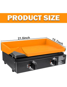 Cubierta de silicona para parrilla Blackstone 56 cm 2