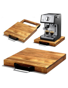 Bandeja deslizante de acacia natural EVERBBKING 2,08 kg