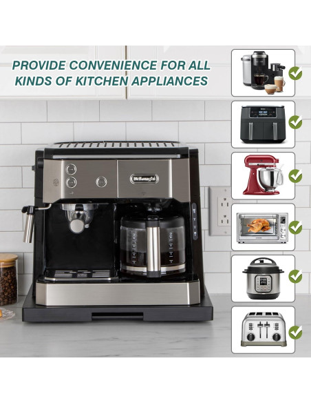 Deslizador de encimera ANBOXIT de madera 39x30 cm negro