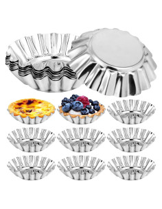Moldes para Tartas OBTANIM 20 Pcs Acero Inoxidable 7.6 cm