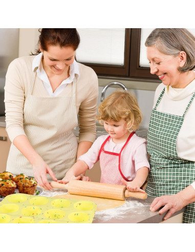 Moldes de Silicona para Cupcakes Vodolo 12 Tazas Antiadherentes