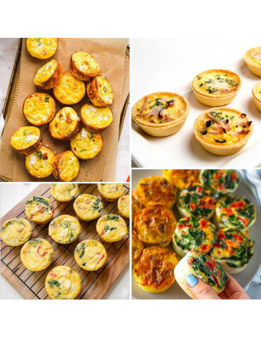 Moldes de Silicona para Cupcakes Vodolo 12 Tazas Antiadherentes