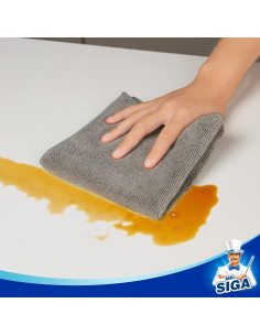 Paño de Microfibra MR.SIGA 32x32cm Pack 12 Gris 2