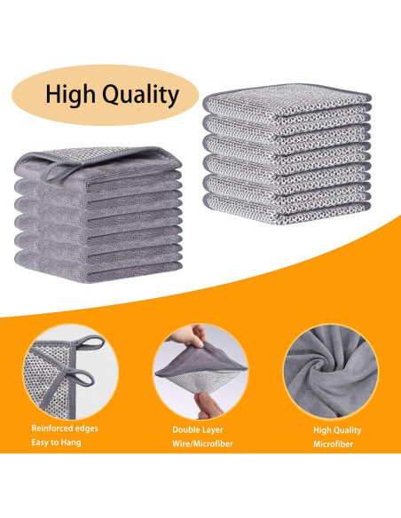 Paños de Malla de Alambre VIcolour 3 PCS 20x20 cm