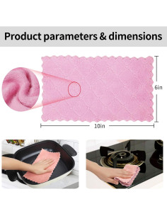 Paquete de 20 paños de cocina GADIEDIE coral 25x15 cm 2