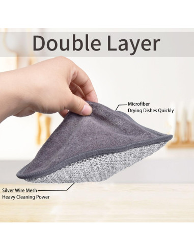 Paños de Malla de Alambre VIcolour 3 PCS 20x20 cm