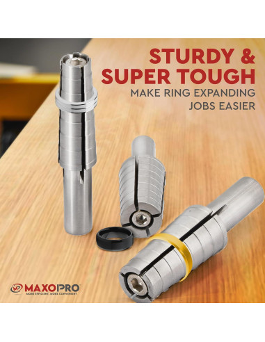 Juego de 3 Mandriles de Anillo Expandible MaxoPro 4-14