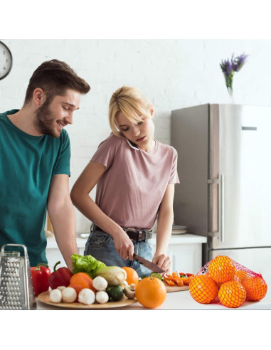 Sukh 90 Bolsas de Malla Reutilizables 60 cm Rojo