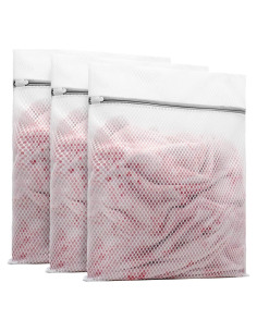 3 Bolsas de Lavandería Malla Panal Muchfun 40x50cm Duraderas