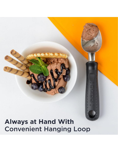 Cucharón de Helado Deiss Pro Acero Inoxidable Ergonómico 20.8cm