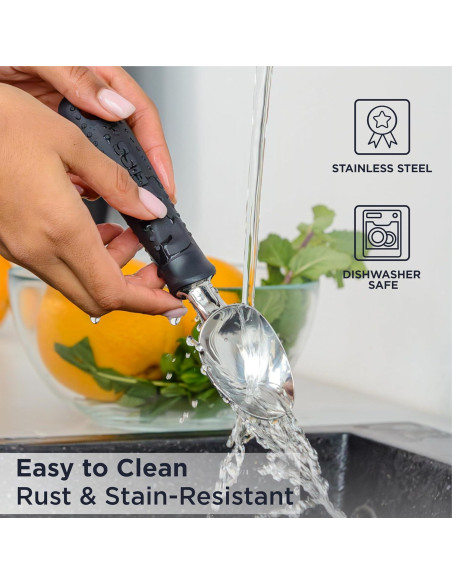 Cucharón de Helado Deiss Pro Acero Inoxidable Ergonómico 20.8cm