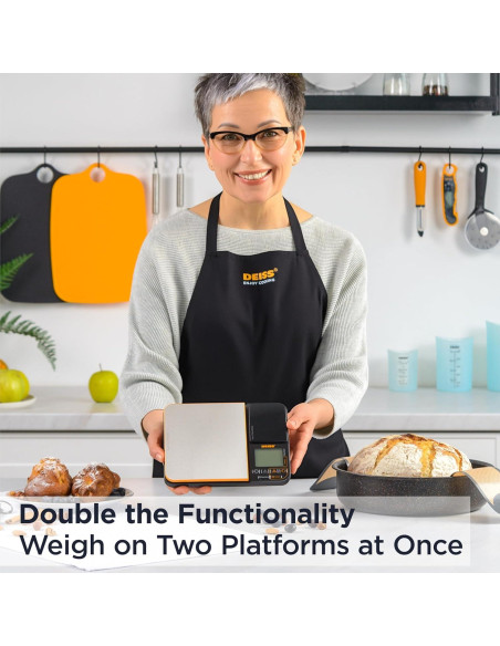 Balanza Digital de Cocina Deiss Doble Plataforma 4.99 kg