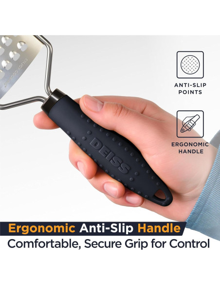 Rallador de Queso Deiss PRO - Acero Inoxidable, Antideslizante Rallador de Queso Deiss PRO - Acero Inoxidable, Antideslizante