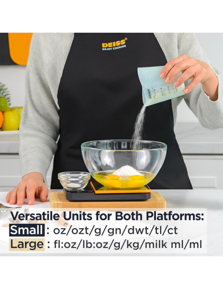 Balanza Digital de Cocina Deiss Doble Plataforma 4.99 kg