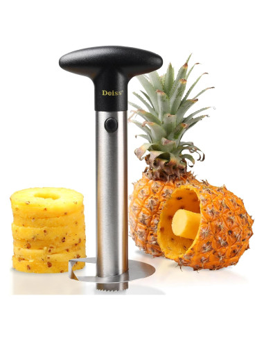 Cortador y Sacador de Piña Deiss PRO Acero Inoxidable 2 en 1