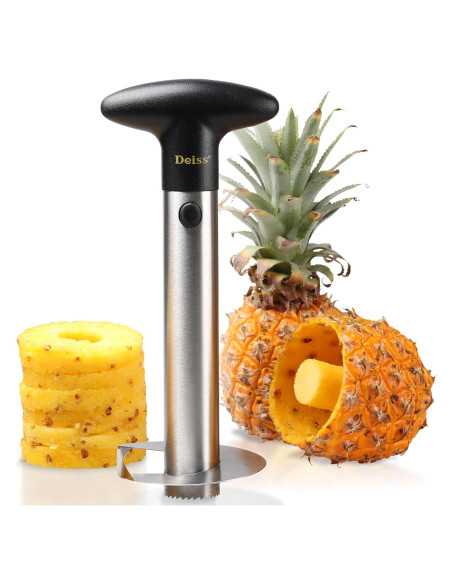 Cortador y Sacador de Piña Deiss PRO Acero Inoxidable 2 en 1