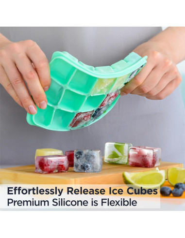 Bandeja de Hielo Deiss PRO con Tapa 2 Pack Silicona