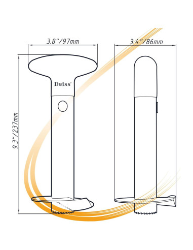 Cortador y Sacador de Piña Deiss PRO Acero Inoxidable 2 en 1