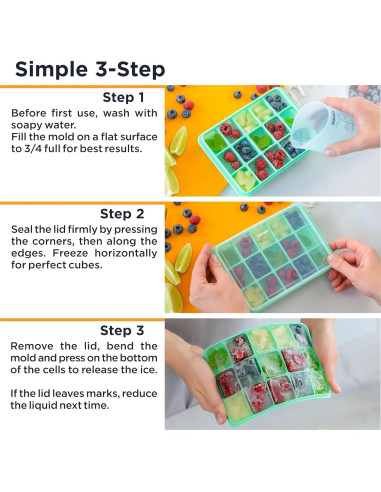 Bandeja de Hielo Deiss PRO con Tapa 2 Pack Silicona