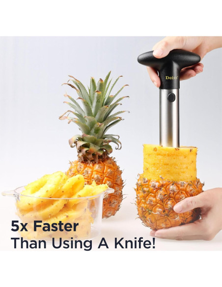 Cortador y Sacador de Piña Deiss PRO Acero Inoxidable 2 en 1