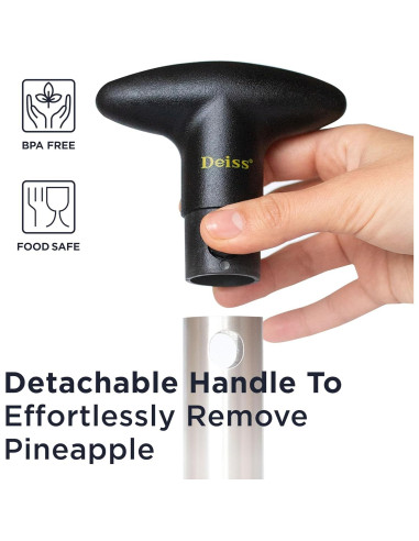 Cortador y Sacador de Piña Deiss PRO Acero Inoxidable 2 en 1
