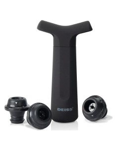 Deiss Bomba de Vacío Conservadora de Vino con 3 Tapones