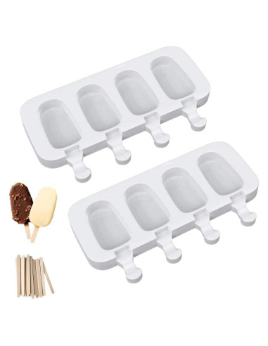 Conjunto de Moldes para Paletas Ouddy Life Silicona 8 Cavidades