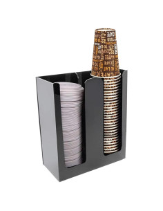Dispensador de Tazas de Papel Tirifer 2 Compartimentos Acrílico