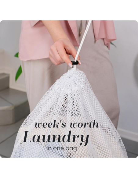 Bolsas de lavandería de malla XL Handy Laundry - 2 unidades - 61x91 cm - Nylon duradero