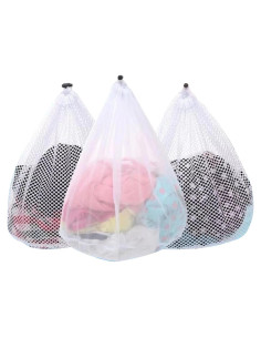 3 Bolsas de Malla Jumbo OKAKA para Lavandería 70L