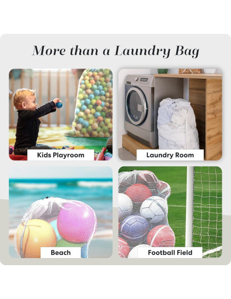 Bolsas de lavandería de malla XL Handy Laundry - 2 unidades - 61x91 cm - Nylon duradero