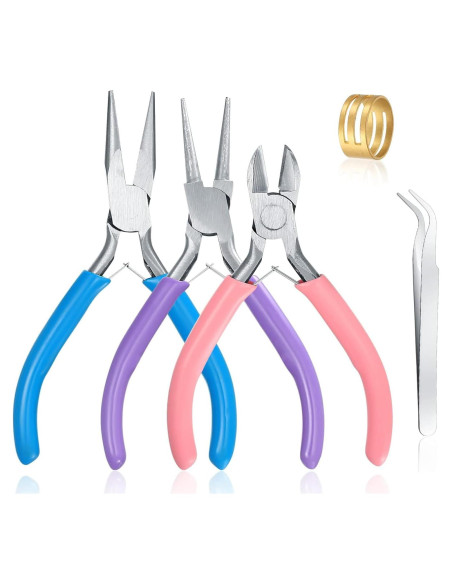 Juego de Alicates de Joyería MUZHUPGUZ 3 Piezas Acero Inoxidable