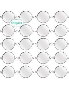 20 Bandejas de Colgante Redondas KMOSPAD 25 mm Acero Inoxidable 2