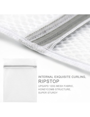 3 Bolsas de Lavandería Malla Panal Muchfun 23x30cm Duraderas