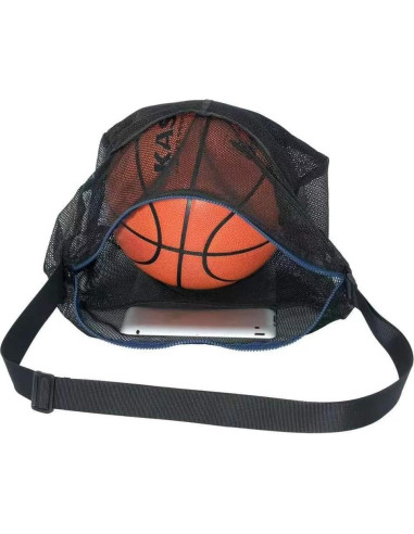 Bolsa de gimnasio Mildbeer malla cruzada 30x15x30 cm negra