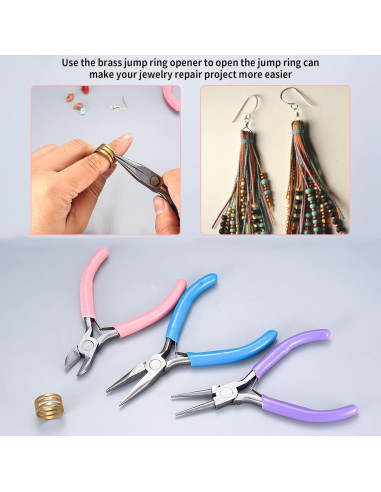 Juego de Alicates de Joyería MUZHUPGUZ 3 Piezas Acero Inoxidable