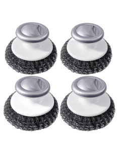 Esponjas de Acero Inoxidable con Mango Shineyid - 4 Unidades