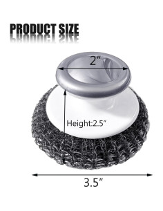 Esponjas de Acero Inoxidable con Mango Shineyid - 4 Unidades 2
