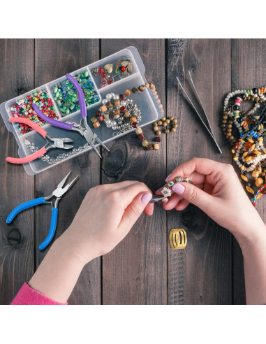 Juego de Alicates de Joyería MUZHUPGUZ 3 Piezas Acero Inoxidable