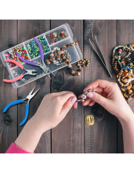 Juego de Alicates de Joyería MUZHUPGUZ 3 Piezas Acero Inoxidable