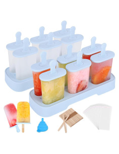 Moldes de Paletas Caseras DERTE 2 Piezas 12 Cavidades 75ml